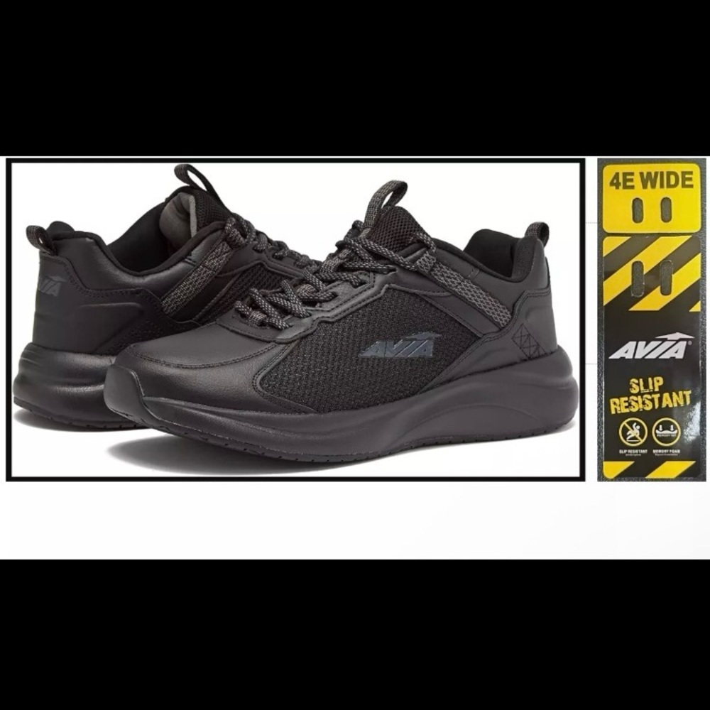 Avia Avi-Canyon SR - (Work-Slip Resistant) AA50169MBBX - 4E WIDE - Memory Foam